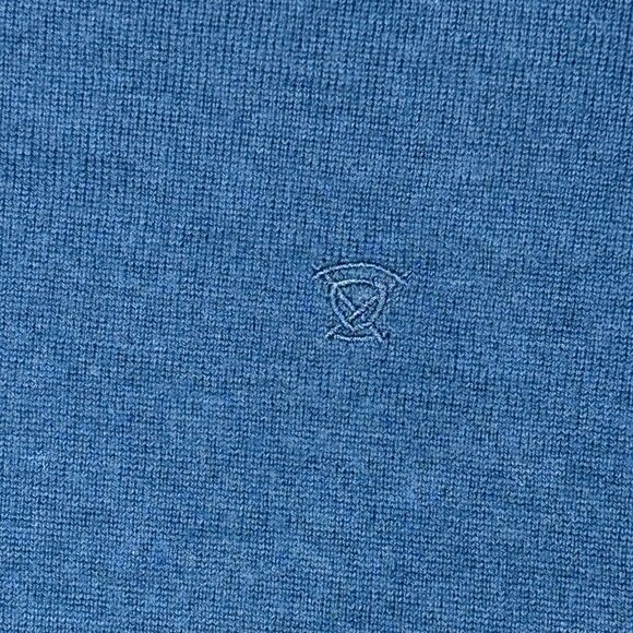 James Pringle Premium Blue Merino Wool Blend Crewneck Pullover Sweater Mens L - Picture 3 of 9